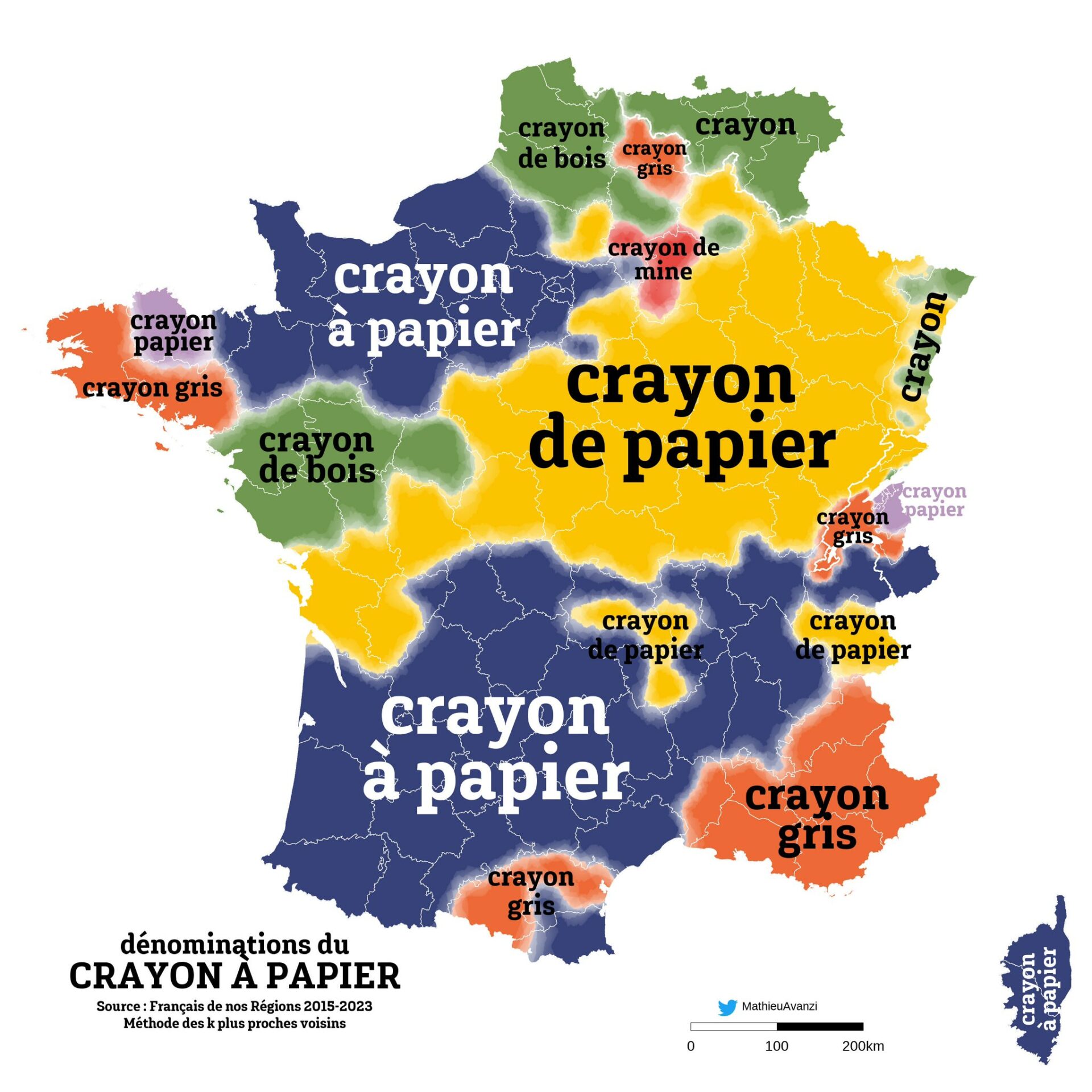 Carte France Crayon de papier