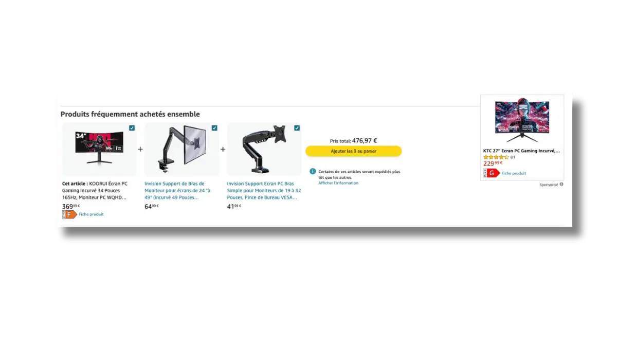 Cross selling des produits amazon