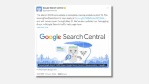 fin Google core update mars 2024