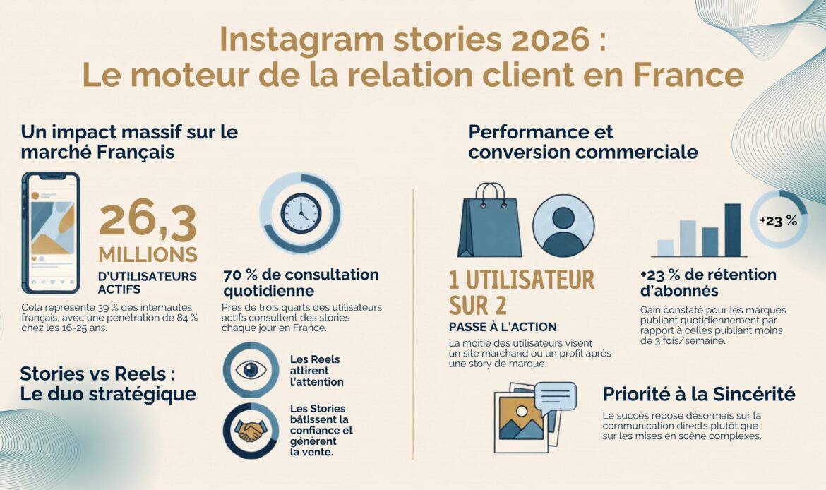 Instagram stories 2026 Le moteur de la relation client en France