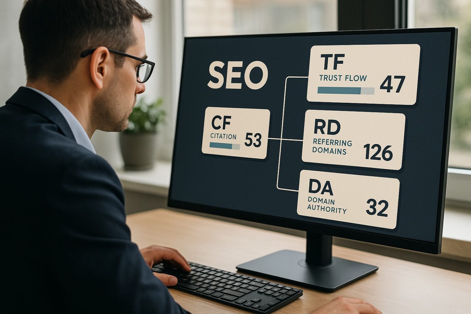 TF CF RD DA définitions et roles en SEO