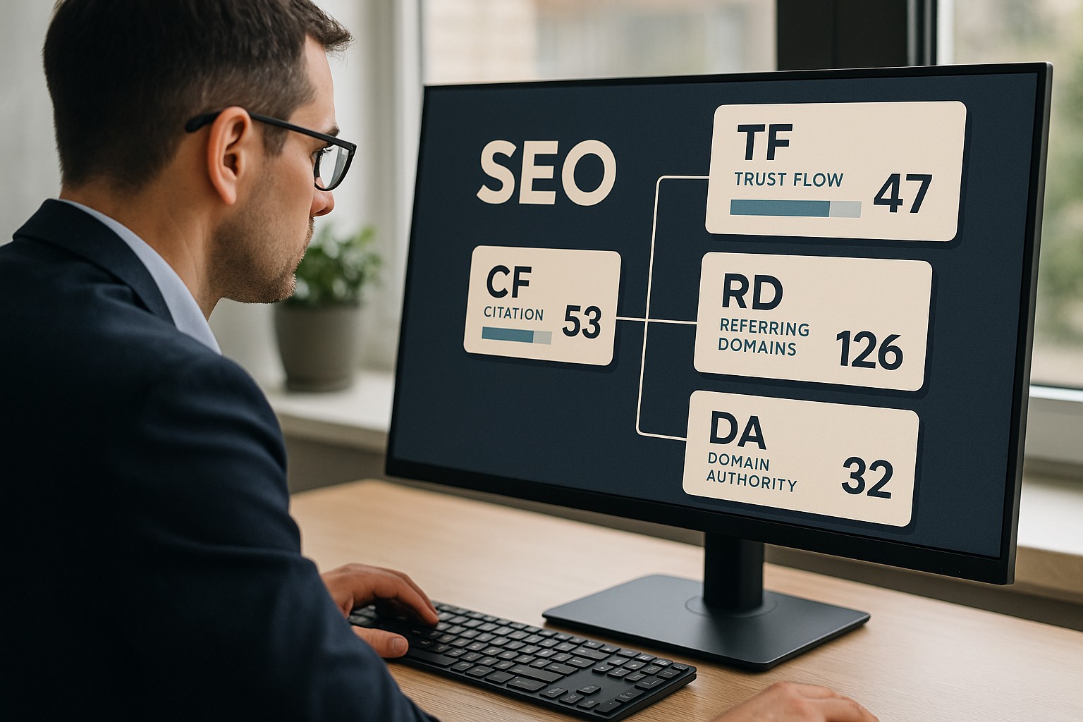 TF CF RD DA définitions et roles en SEO