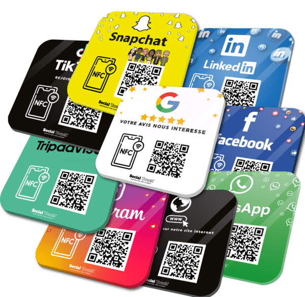 pack de 4 plaques social touch