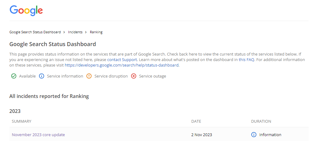 core update Google 021123