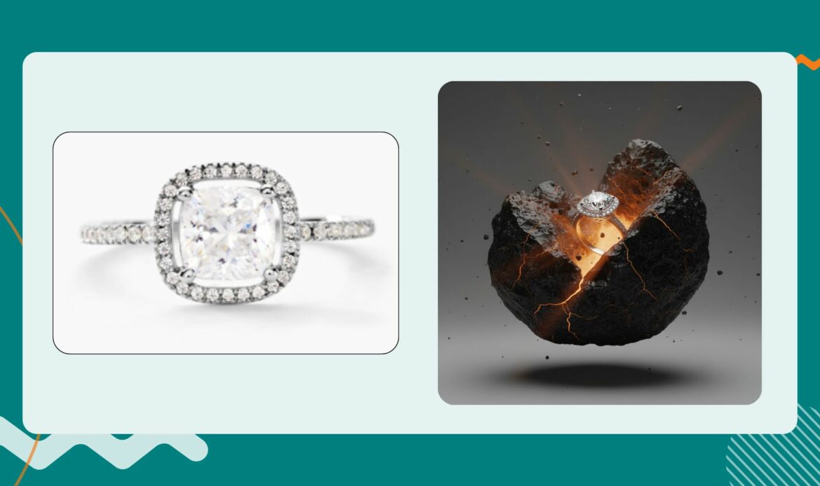 Création d'une mise en scène pour une bague -Etowline