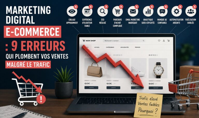erreurs trafic ecommerce optimisation