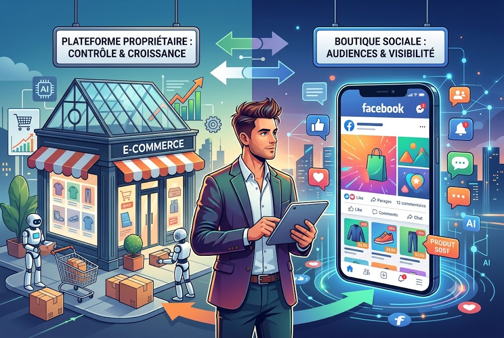 facebook vs site ecommerce