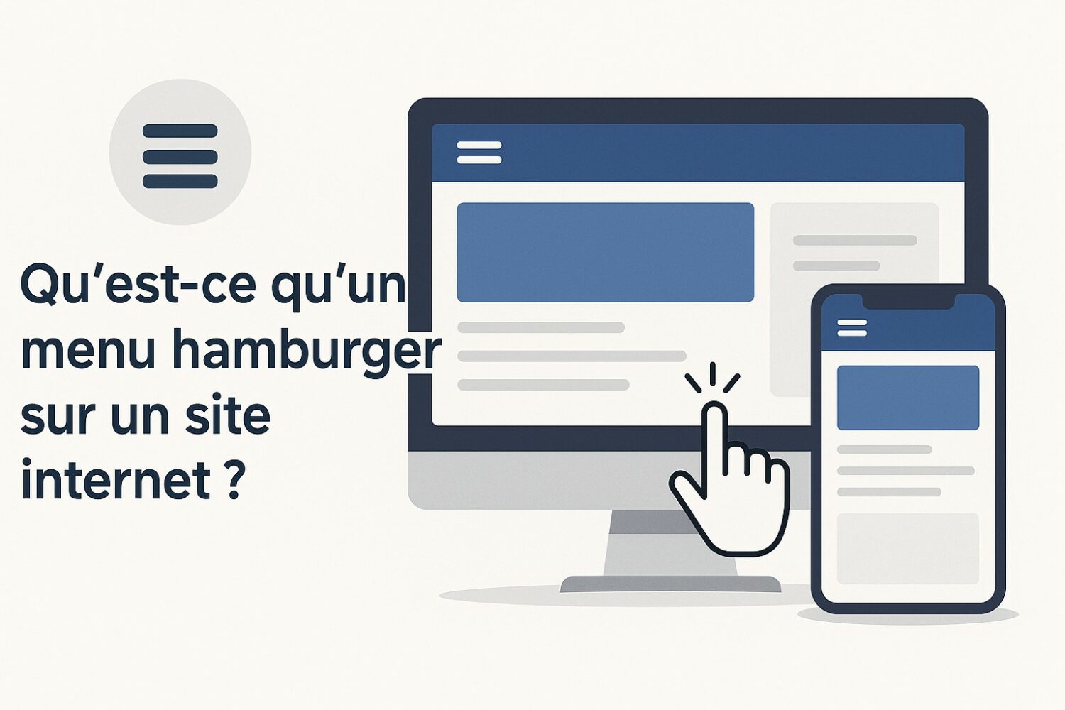menu hamburger sur site internet