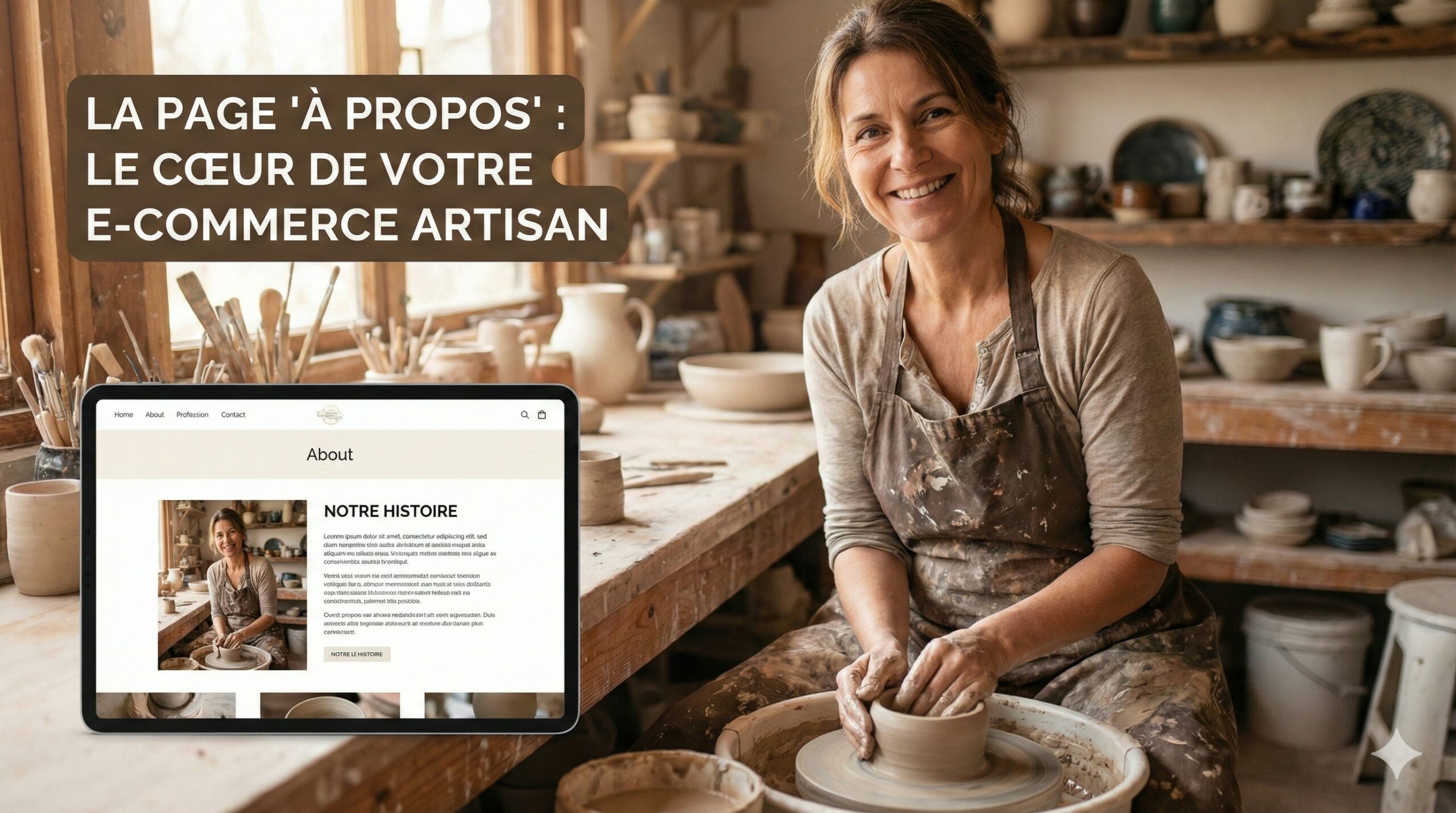 page a propos artisan site internet