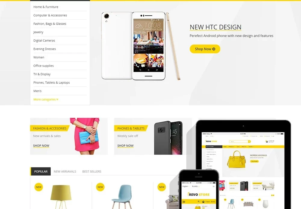 meilleur thème prestashop gratuit revo store