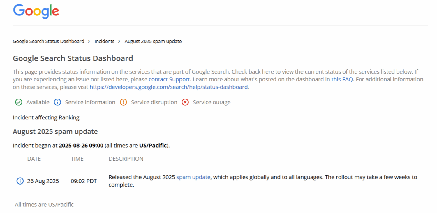 Google spam update 08 2025